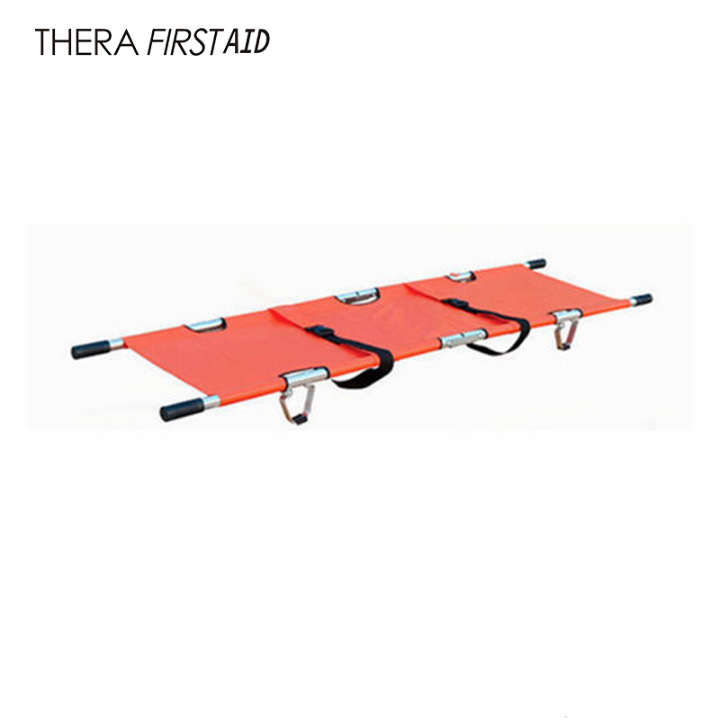 Aluminum alloy 2 fold stretcher for patient transfer
