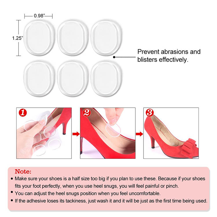 Heel Grips Liners and Arch Support Back Heel Insoles Cushions for Shoes 